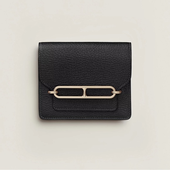 Hermes Roulis Black Slim Wallet Belt Pouch Bum Bag - Picture 1 of 10